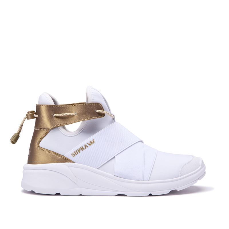 Supra ANEVAY Sneaker High Damen Weiß / Gold Sale SVECZ9528